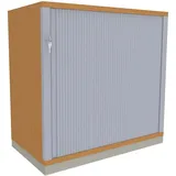 FM Büromöbel Rollladenschrank Holz 80,0 x 44,2 x 78,1 cm braun