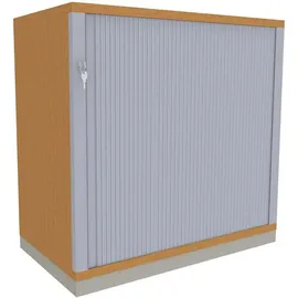 FM Büromöbel Rollladenschrank Holz 80,0 x 44,2 x 78,1 cm braun