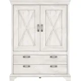 Forte Highboard Kashmir 123 x 162,3 x 48,2 cm Weiß / Beige