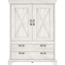 Forte Highboard Kashmir 123 x 162,3 x 48,2 cm Weiß / Beige