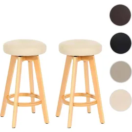 MCW Barhocker Boras Kunstleder Cremeweiß 2er-Set