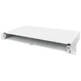 Digitus LWL Spleißbox - Glasfaser Patch-Panel - 19-Zoll 1HE Unbestückt & Ohne Blende - Grau