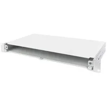 Digitus LWL Spleißbox - Glasfaser Patch-Panel - 19-Zoll 1HE Unbestückt & Ohne Blende - Grau