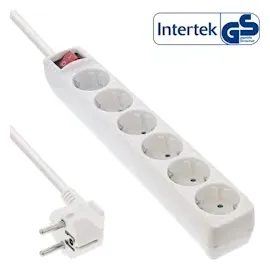 InLine Steckdosenleiste 6-fach 1,5 m Weiß 1 St.