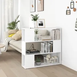 vidaXL Bücherregal Raumteiler 100 x 24 x 94 cm Weiß
