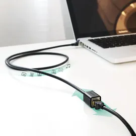 UGREEN Verlängerungskabel Ethernet Kabel, LAN Kabel, Gigabit Netzwerkkabel und RJ45 RJ-45, Schwarz