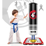 Dripex Boxsack Kinder Freistehender Standboxsack Boxpartner Boxing Trainer Punching Bag (Schwarz) - Schwarz