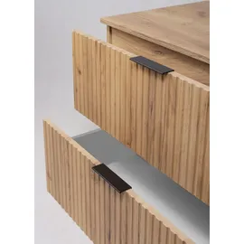Rodan | Waschbeckunterschrank 60cm | Braun matt - Eiche | B/H/T 60/57/46cm | 2 Softclose-Schubladen | Badezimmerschränke, Badmöbel, Unterschränke - Braun