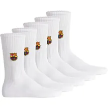 FC Barcelona 5er Pack Unisex Socken Weiß 39-42