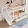 lanki international gmbh Etagenbett mit Rutsche 90 x 200 cm MDF und Massivholz weiß