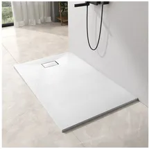 EMKE Smc Duschwanne 90x120 Cm Weiß Ultra-flache Duschtasse, Schieferoptik, Anti-rutsch & Zuschneidbar
