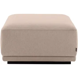 Musterring Hocker MUSTERRING, sand, B:80cm H:41cm T:80cm, 94% Polyester, 6% Nylon, Hocker, Hocker, mit Wellenunterfederung & HR-Kaltschaum, Holzrahmen in Schwarz