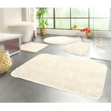 Badematte »Chaozhou«, Höhe 20 mm, rutschhemmend beschichtet, fußbodenheizungsgeeignet, Uni Farben, waschbar, rechteckig, rund (Ø 90 cm), 1 St., Kunstfaser, beige (natur) Einfarbige Badematten