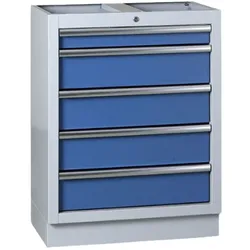 Werkstatt-Schubladenbox für EXPERT-Arbeitsplatte, 5 Schubladen, 680 x 455 x 910 mm