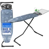 Kadax Bügelbrett Mit Ausziehbarem Fach, 120x42cm Bügeltisch Dunkelblau - Kadax
