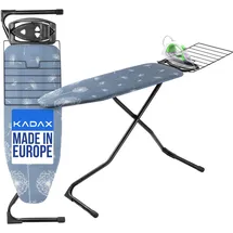 Kadax Bügelbrett Mit Ausziehbarem Fach, 120x42cm Bügeltisch Dunkelblau - Kadax