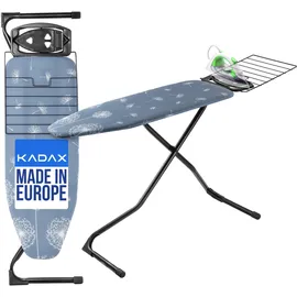 Kadax Bügelbrett Mit Ausziehbarem Fach, 120x42cm Bügeltisch Dunkelblau - Kadax