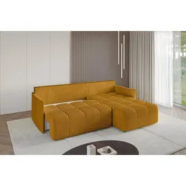 altdecor Ecksofa LONLI-L Cord 2-Sitzer Gelb