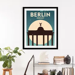 Bild QUEENCE "Berlin", weiß (farbe rahmen: schwarz, farbe bild(er): weiß), B:50cm H:70cm, Acrylglas, Papier, Holz, Bilder, gerahmt