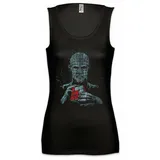 Urban Backwoods Tanktop Cenobite Cuber Ärmelloses Damen T-Shirt Zauberwürfel Speed Cube Cubing Hellraiser Zenobit Magic Horror schwarz XL