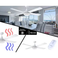 Martec - weißer Decken Ventilator mit Fernbedienung 122 cm
