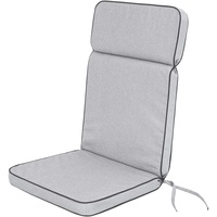 Bjird 1-Stück Stuhlauflagen für Gartenmöbel Sitzpolster für Hochlehner, Gartenmöbelauflagen, Gartenstuhl-Auflage - 120 x 50 x 5 cm - Aschegrau