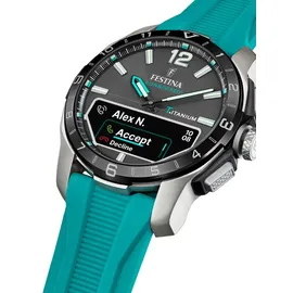 Festina Connected D 44 mm BT Titan Schwarz / Blau F23000/5