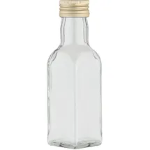 Testrut Glasflasche eckig 100 ml 4 St.