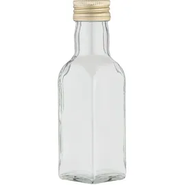 Testrut Glasflasche eckig 100 ml 4 St.