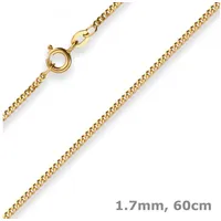 Schmuck Krone Goldkette 1,7mm Panzerkette aus 333 Gelbgold 60cm, Gold 333 goldfarben