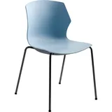 Besucherstuhl »2510«, stapelbar bis 6 Stück, Graublau + Anthrazit, , 42664906-0 B/H/T: 51 cm x 81 cm x 53 cm