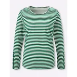 Classic Basics Sieh an! Streifenshirt in grün-champagner-geringelt | Gr.: 56