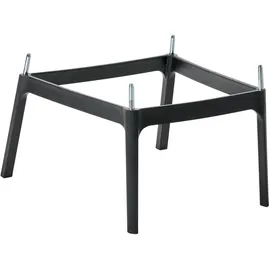 Beliani Barstuhl 4er Set 2 in 1 Kunststoff 2 x 1 Schwarz