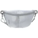 Mandarina Duck Leder Gürteltasche Umhängetasche Mellow Metal Bum Bag Silver silberfarben
