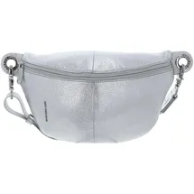 Mandarina Duck Leder Gürteltasche Umhängetasche Mellow Metal Bum Bag Silver silberfarben
