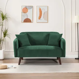 [en.casa] Couch Cord 2-Sitzer Grün