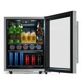 Klarstein Getränkekühlschrank LuxeChill Getränkekühl 60L 64x48 0-10°C LED schwarz Outdoor IPX4 10048375, 64 cm hoch, 48 cm breit, Outdoor-Getränkekühler IPX4 60L spritzwassergeschützt freistehend silberfarben