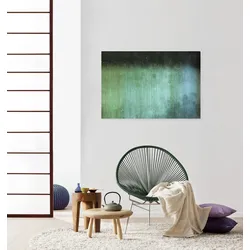 Komar Leinwandbild »Tapete XVI - Größe 90 x 60 cm«, Baum-Blätter-Natur-Berge-Blumen-Foto-Jahreszeiten-Landschaft-Meer-Strand-Palmen, (Packung, 1 St.), Keilrahmenbild mi Echtholzrahmen Komar Farbe Bild(er): grün, blau