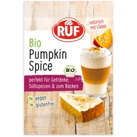 RUF Bio Pumpkin Spice Latte Würzmischung, Kürbispulver Gewürzmischung zum Verfeinern von Milch-Kaffee, Pumpkin Pie, Plätzchen, Porridge und Pancakes, vegan und glutenfrei, 1x10g