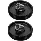 MOTHNUR 2 Stück Teiliges Robuste Ersatzrollen für Wagenheber mit Kugellager Langlebige Vorderrollen Geeignet für Horizontale Rangierwagenheber und Anhänger Einfache Montage Stabile