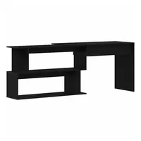 VidaXL Eckschreibtisch Schwarze Eiche