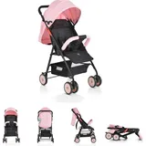 Moni Kinderwagen, Capri klappbar, Sicherheitsgurt, Rückenlehne verstellbar rosa
