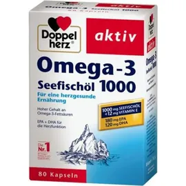 Doppelherz Aktiv Omega-3 Seefischöl 1000 Kapseln 80 St.