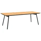 VCM Cleveland Gartentisch 90 x 220 x 74 cm Teak/schwarz