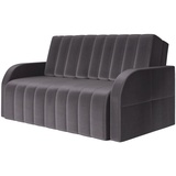 e-meubles Sofa Sessel mit Schlaffunktion Schlafsessel Gästebett Klappsofa Bettfunktion mit Bettkasten Ausziehbar Couch Sofagarnitur Salon Jugendzimmer Klein Kindersofa - MONTANA 120 (Grau - Kronos 22)