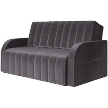 e-meubles Sofa Sessel mit Schlaffunktion Schlafsessel Gästebett Klappsofa Bettfunktion mit Bettkasten Ausziehbar Couch Sofagarnitur Salon Jugendzimmer Klein Kindersofa - MONTANA 120 (Grau - Kronos 22)