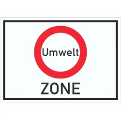 Umweltzone Symbol Schild A4 (210x297mm)