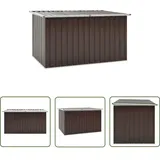 Gartenbox Braun 171 x 99 x 93 cm - Gartenbox - Stahlausführung - Auflagenbox - Gartendekoration - Gartenorganisation - The Living Store