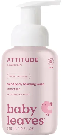 Attitude Baby Leaves Schaumreiniger Körper Und Haare Ohne Parfüm Pumpflasche 295ml