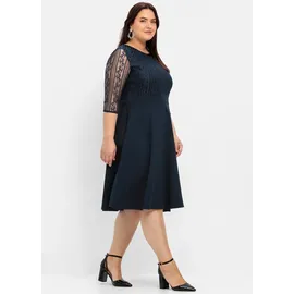 sheego Etuikleid Abendkleid Blau 56